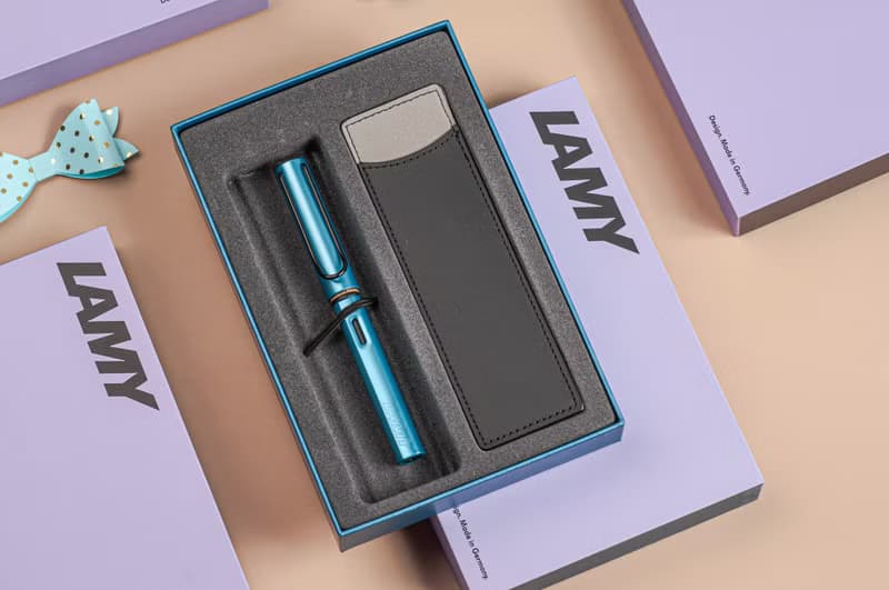 【雷雕刻字】LAMY 鋼珠筆 限量單入筆套禮盒 /AL star2025 單寧藍