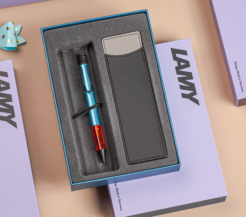 【雷雕刻字】LAMY 鋼珠筆 限量單入筆套禮盒 /AL star2025 單寧藍