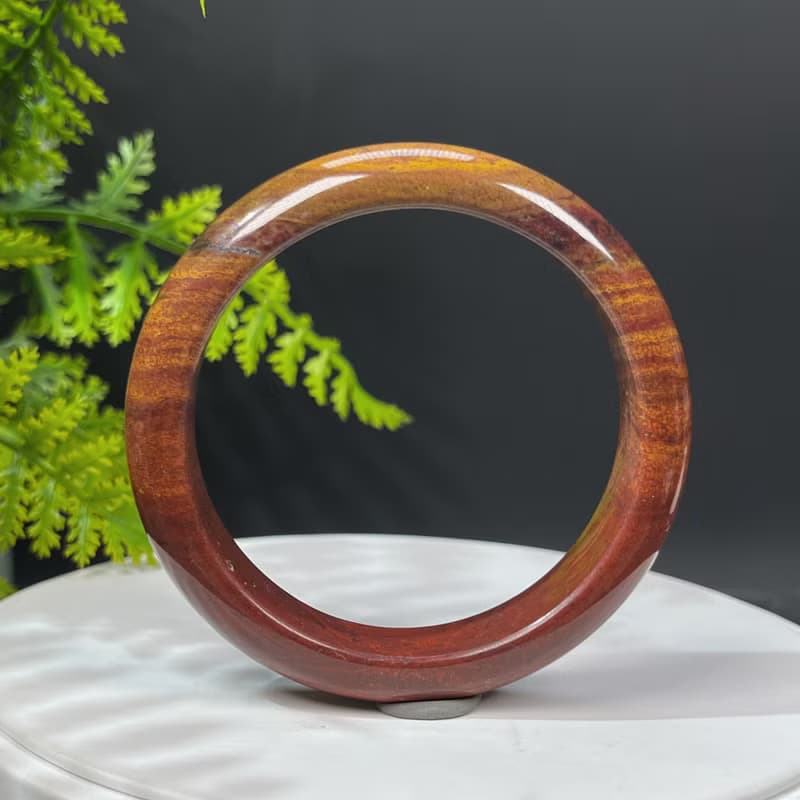馬達加斯加海洋碧玉手鐲59MM 對稱天眼千層紋玉髓手環 心靈感悟