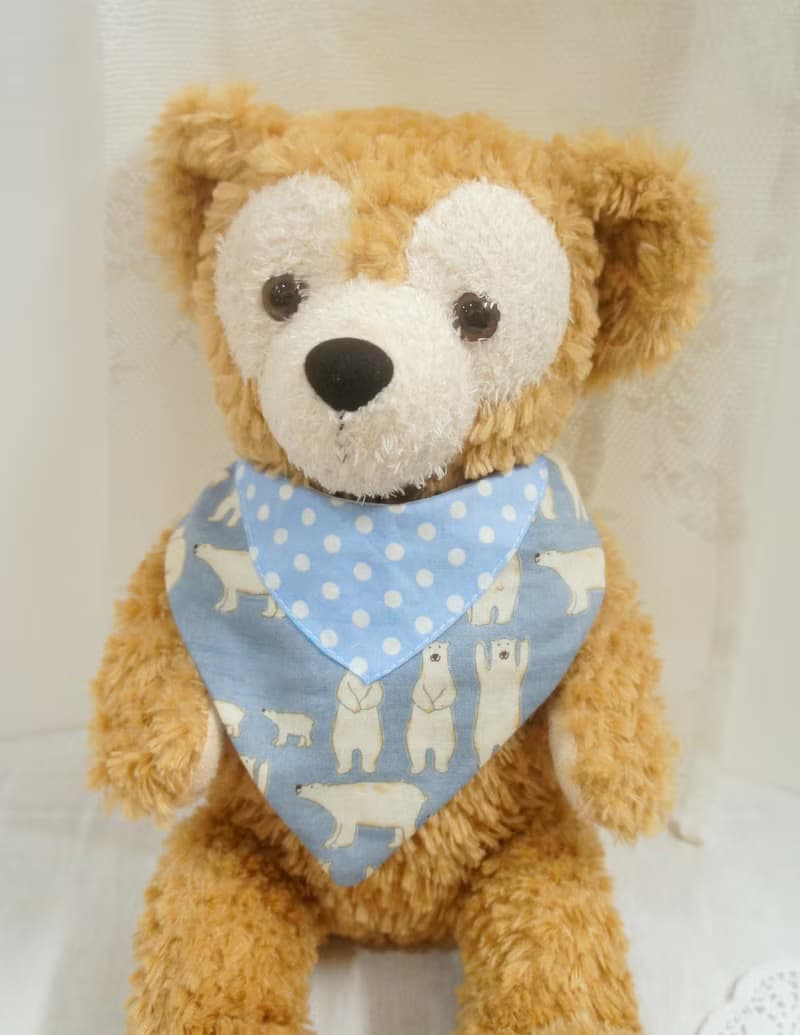 日本二重紗 三角領巾造型嬰幼兒圍兜 口水巾 彌月禮 牛仔造型