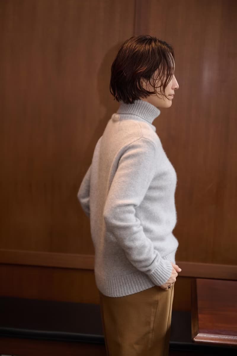 簡約卻能獨當一面 100% 喀什米爾羊毛高領毛衣 厚款 淺灰色