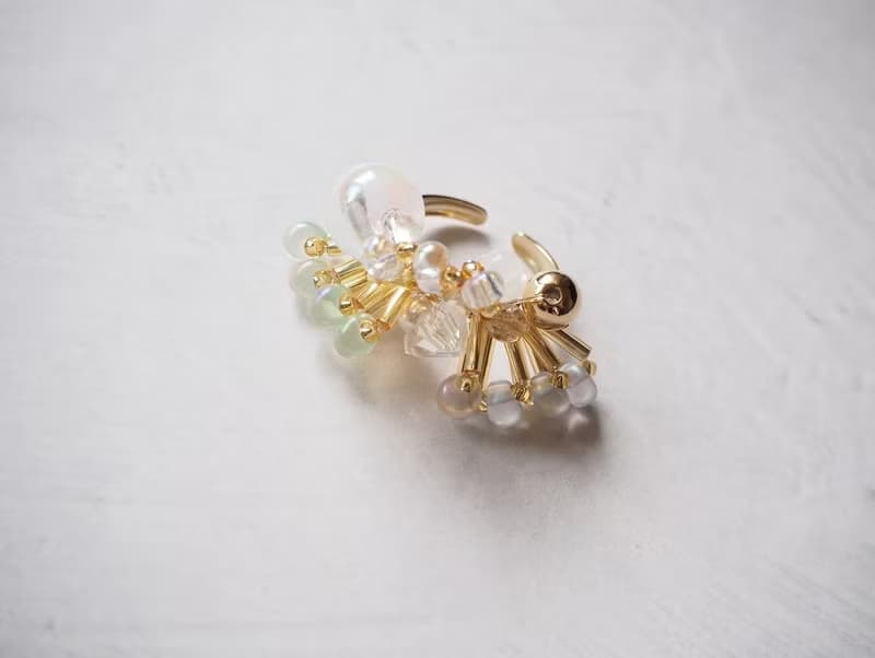 bloom  ring/ear cuff(gold)