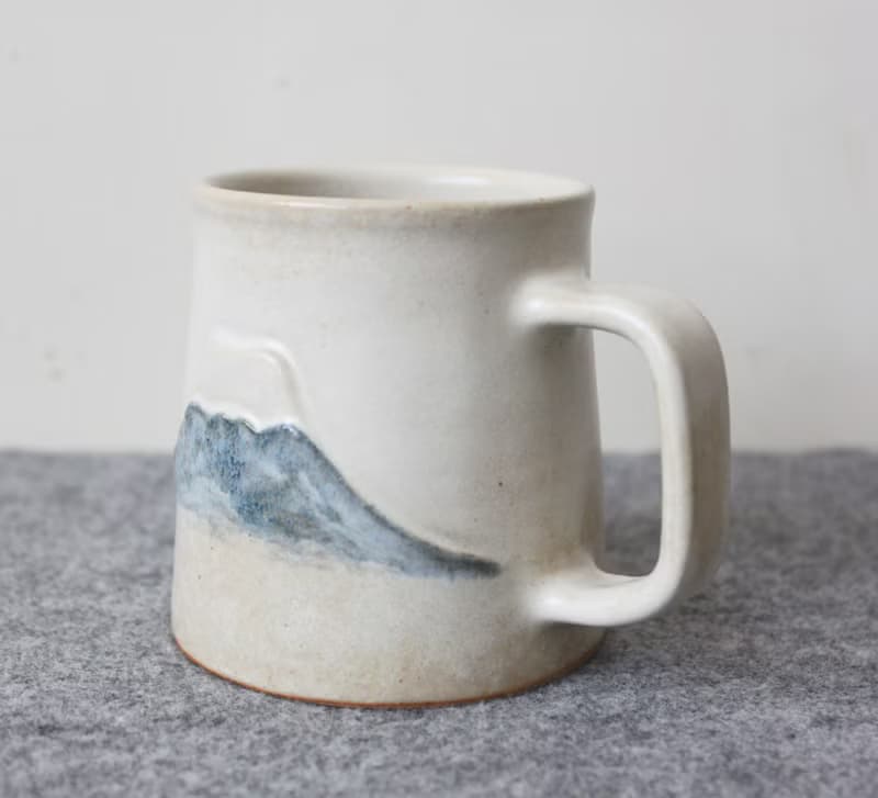 富士山  耳掛咖啡陶杯