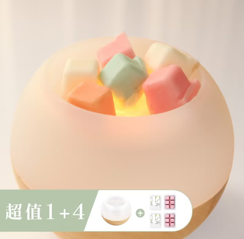 禮物首選 生日情人【1+4】調香融蠟夜燈(含蠟塊)快速出 超商取
