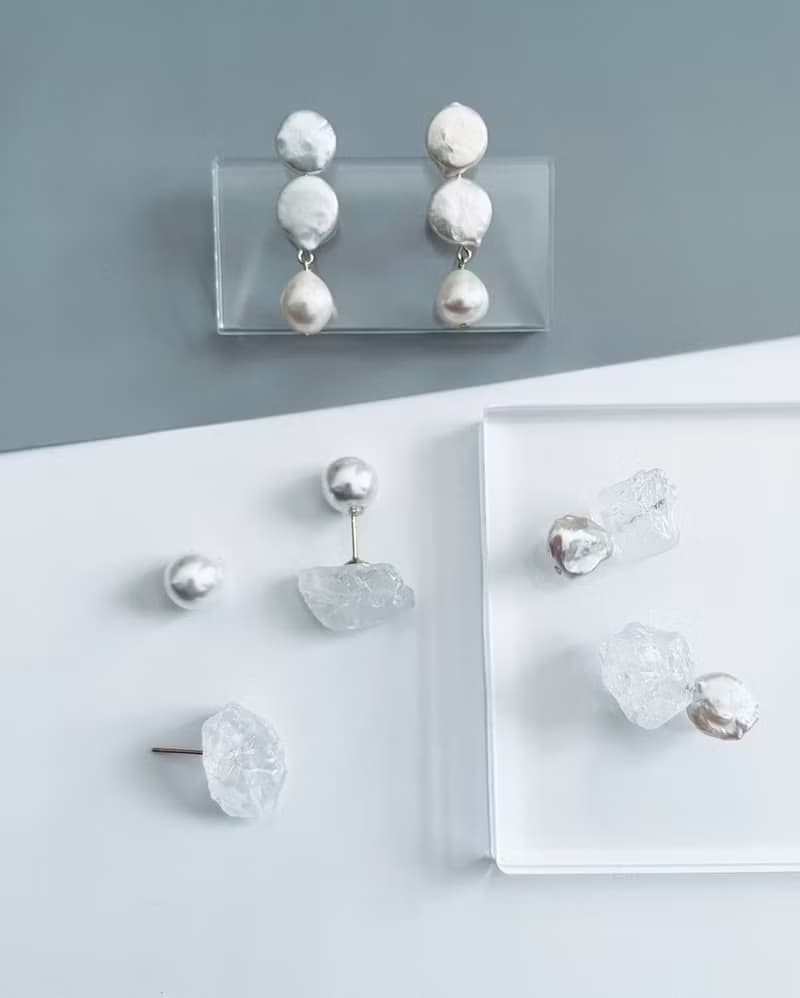 コインパール&ドロップパールピアス(イヤリング)