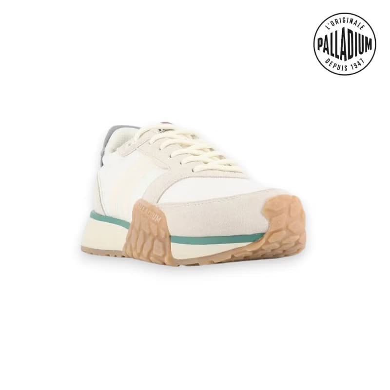 PALLADIUM TROOP RUNNER FLAME 復古拚色軍種潮鞋 白綠 74487
