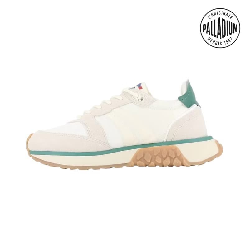 PALLADIUM TROOP RUNNER FLAME 復古拚色軍種潮鞋 白綠 74487