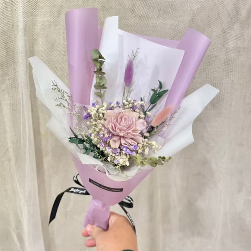 | 小夢境花藝 | 索拉大里花 乾燥小花束 見面禮物 交換禮物