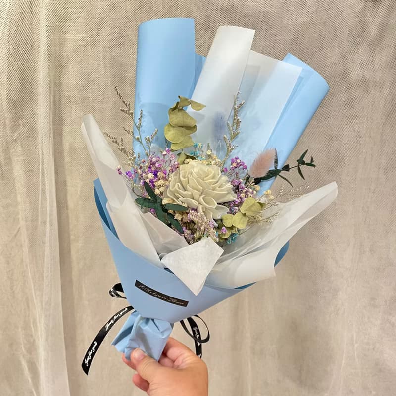 | 小夢境花藝 | 索拉大里花 乾燥小花束 見面禮物 交換禮物
