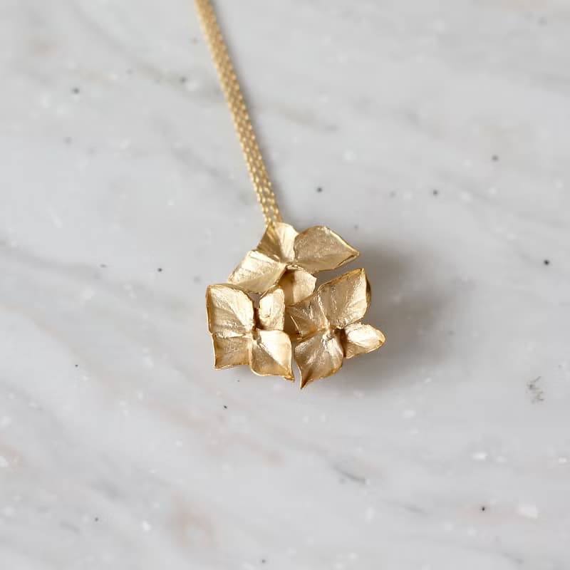 Hydrangea necklace