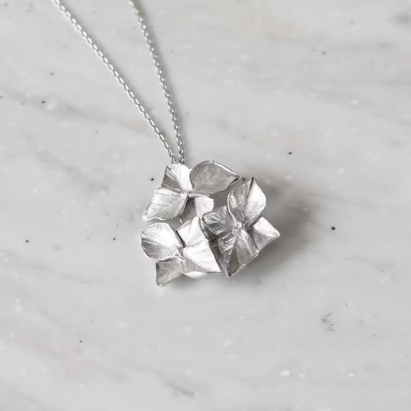 Hydrangea necklace
