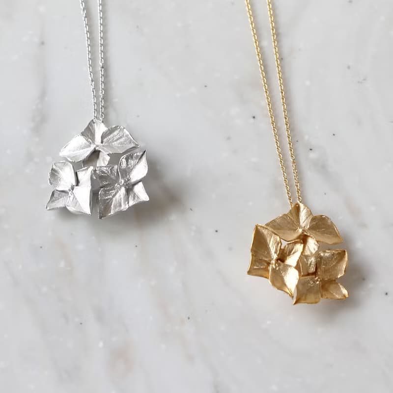 Hydrangea necklace