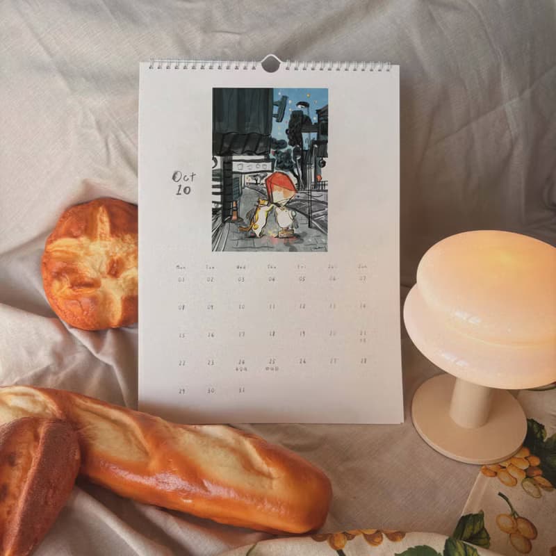 2026 里恩太太插畫月曆 貓貓月曆 台灣旅遊