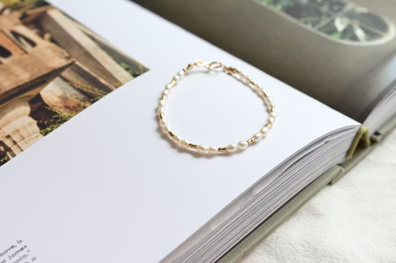 織語露珠 - 米粒珍珠手鍊