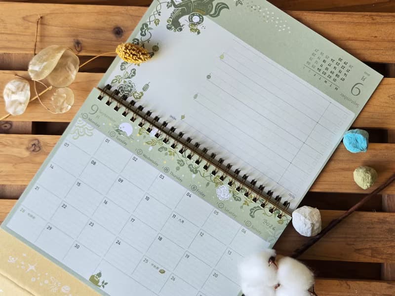 玩印 | 2026 馬年 手繪插畫桌曆 方格記事 To Do List 雙面設計