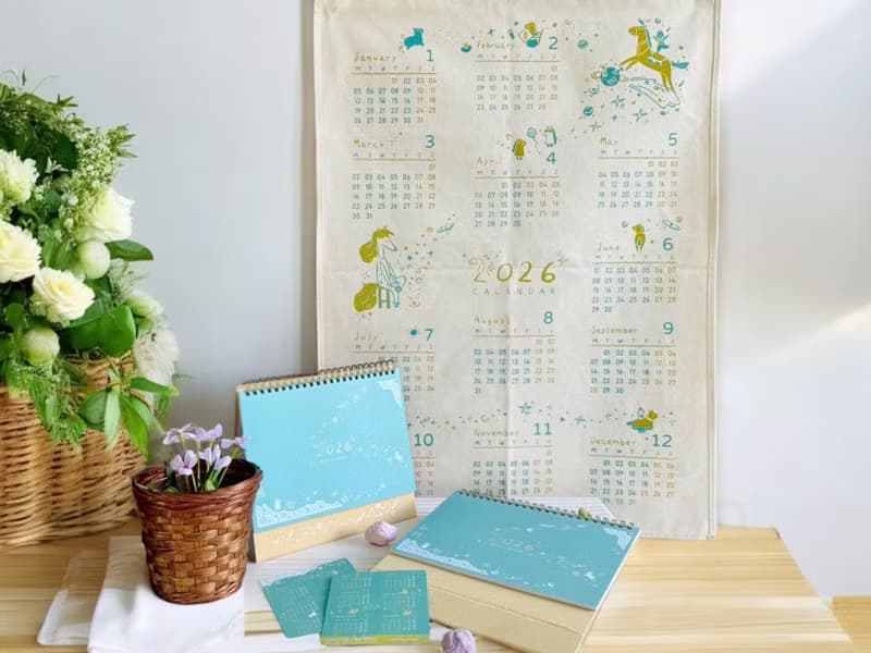 玩印 | 2026 馬年 手繪插畫桌曆 方格記事 To Do List 雙面設計