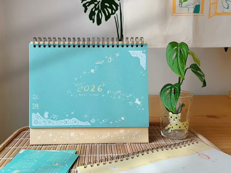 玩印 | 2026 馬年 手繪插畫桌曆 方格記事 To Do List 雙面設計