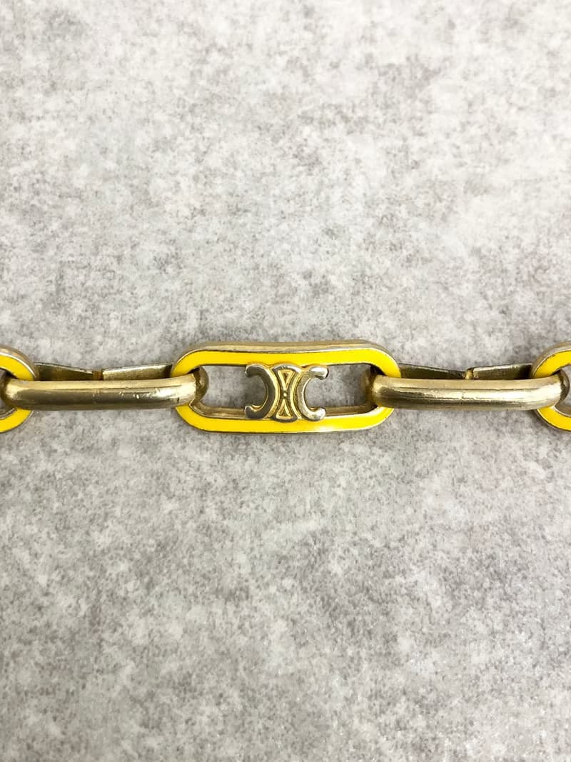 【 日本直送　名牌中古包 】CELINE セリーヌ ブレスレット ゴールド トリオンフ vintage ヴィンテージ オールド dnaemn