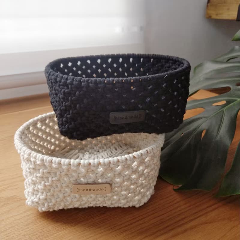 || W-bii系列 ||  macrame 編織圓形置物籃