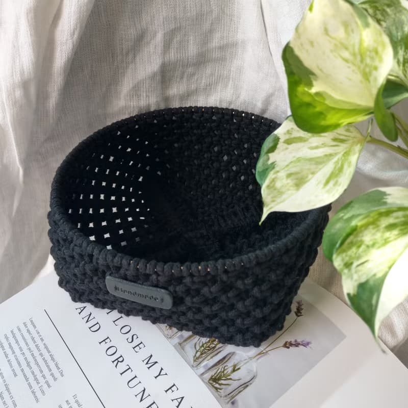 || W-bii系列 ||  macrame 編織圓形置物籃