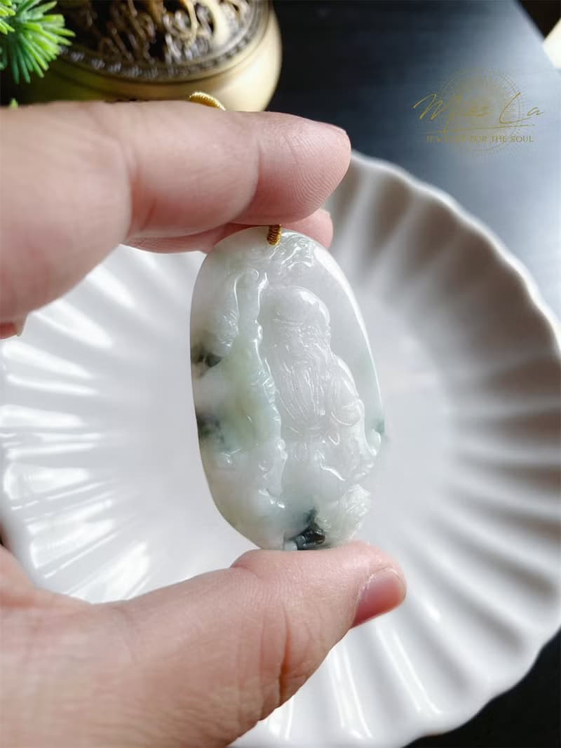 天然緬甸玉翡翠 壽翁 祝壽 禮物 項鍊 玉牌 jadeite 長輩禮