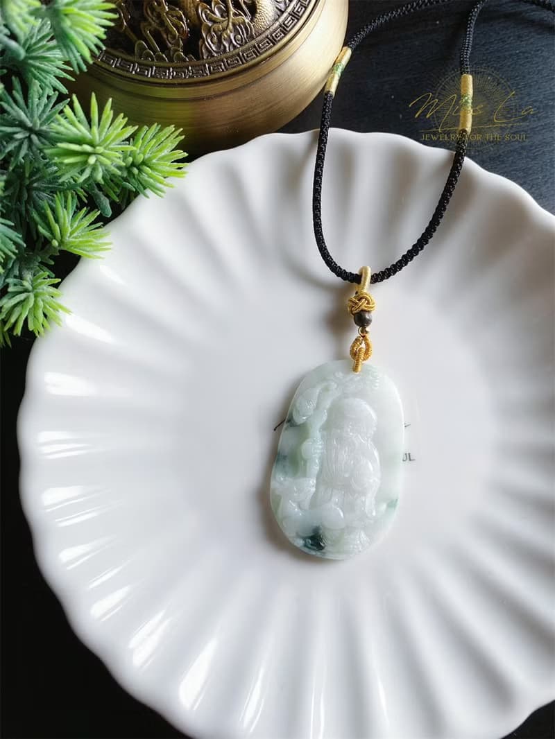 天然緬甸玉翡翠 壽翁 祝壽 禮物 項鍊 玉牌 jadeite 長輩禮