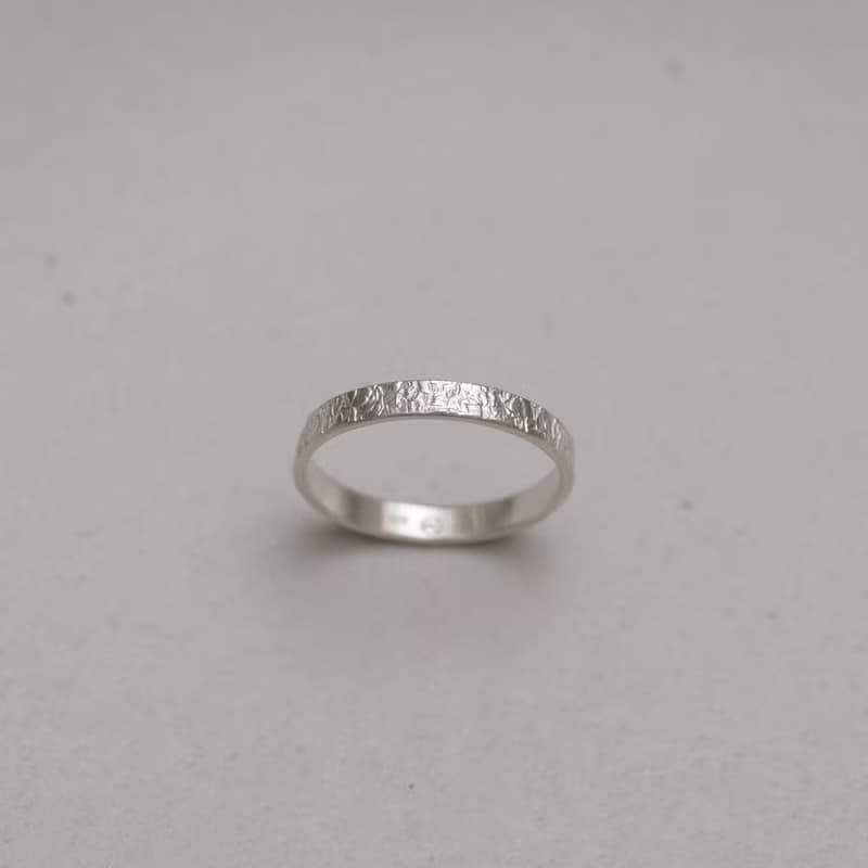 ni.kou 純銀 樹紋 紋路戒 情侶戒 婚戒 對戒