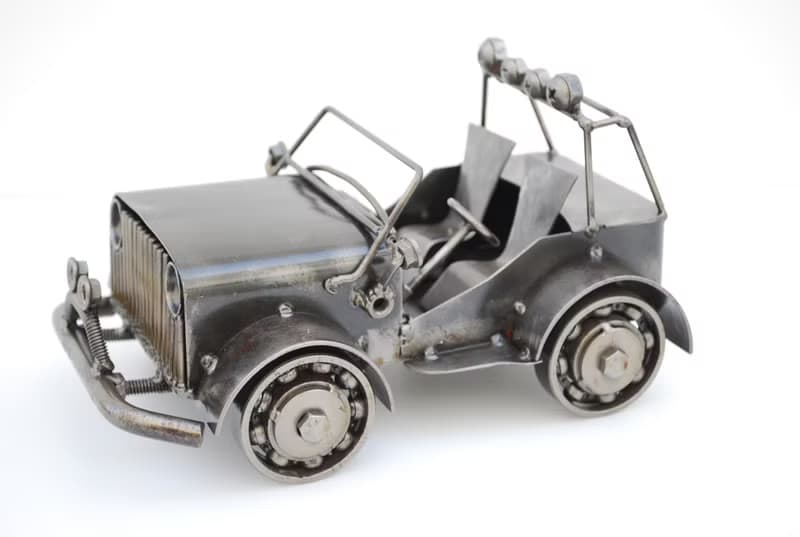 One-Of-A-Kind Gift, Off Road Car Scrap metal sculpture, Wow gift for Dad
