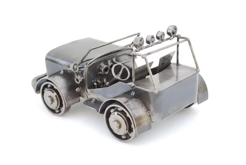 One-Of-A-Kind Gift, Off Road Car Scrap metal sculpture, Wow gift for Dad