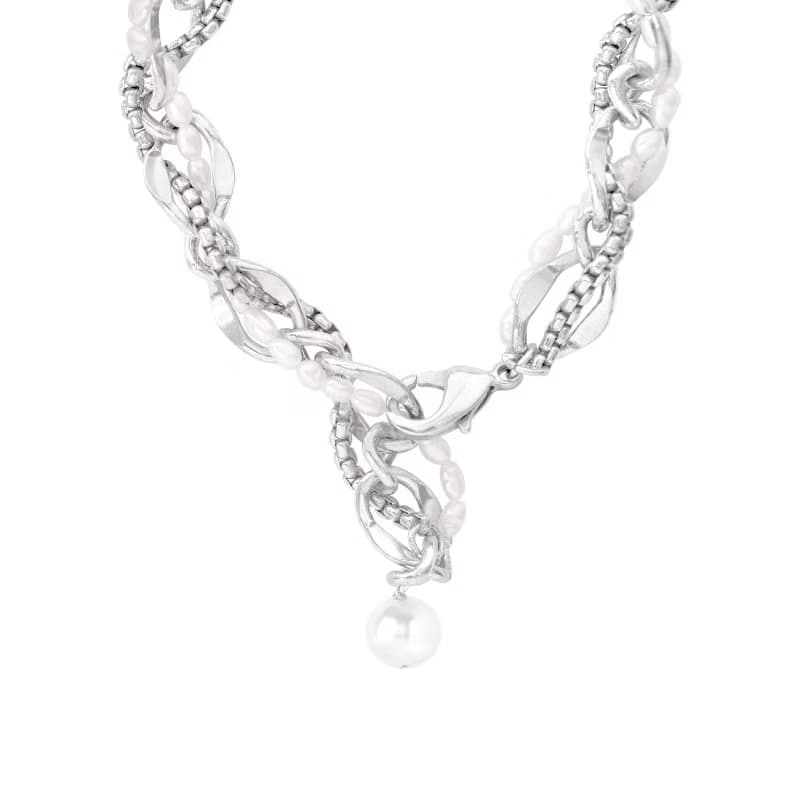 【品牌設計款最佳禮物】天然珍珠 編織鎖鍊手環 中性首飾