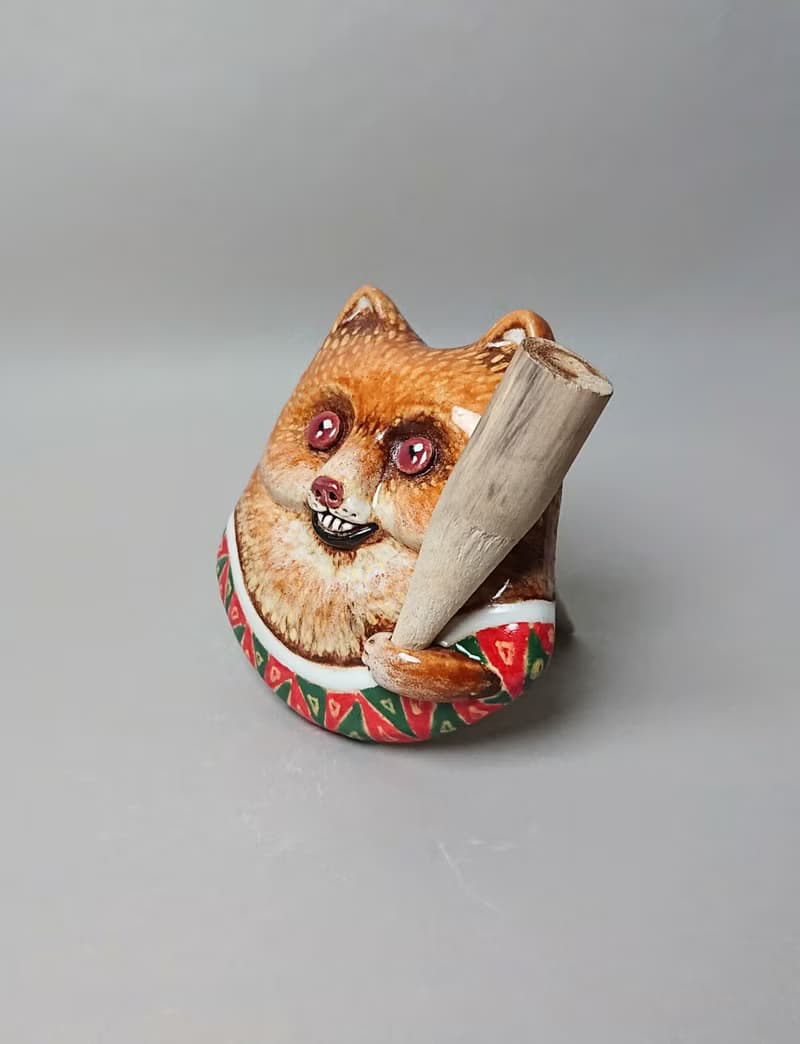 博美犬擴香器01(手工陶製品)