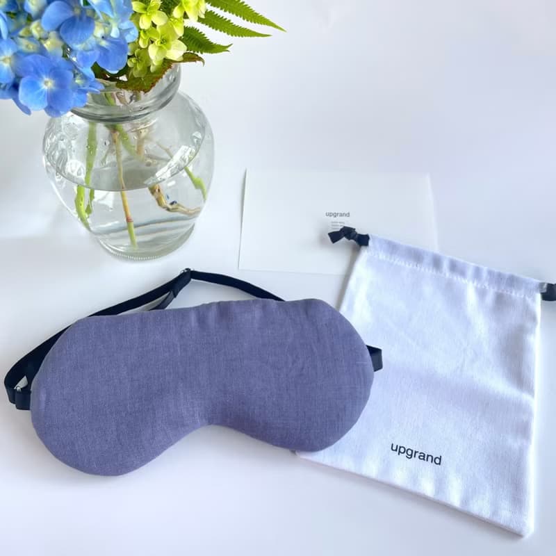 【畢業禮物】日本眼罩 Organic Linen|Blue Gray|有附收納袋