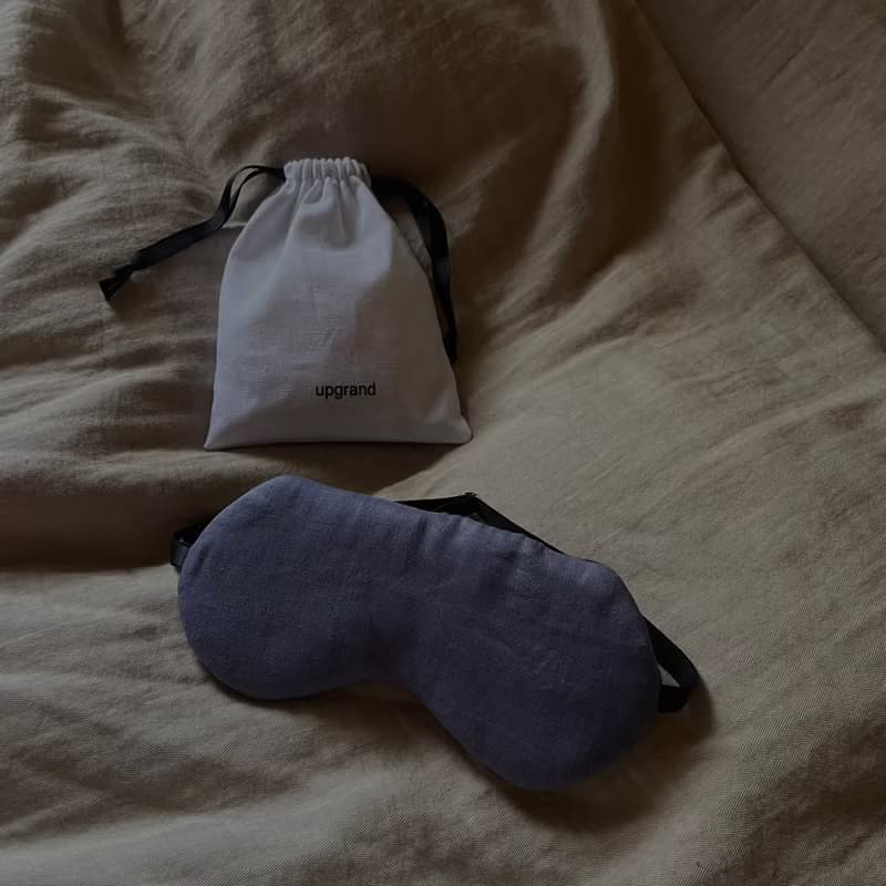 【畢業禮物】日本眼罩 Organic Linen|Blue Gray|有附收納袋