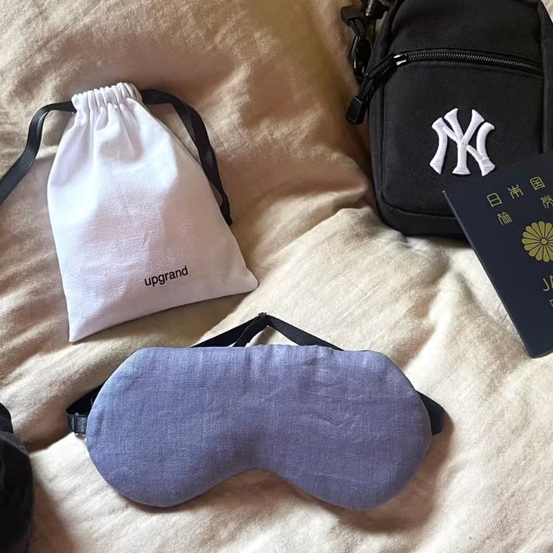 【畢業禮物】日本眼罩 Organic Linen|Blue Gray|有附收納袋