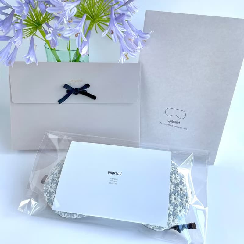 【畢業禮物】日本眼罩 Organic Linen|Blue Gray|有附收納袋