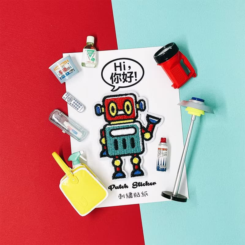 刺繡貼紙-機器人小紅