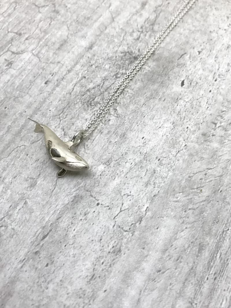 大海小世界。虎鯨項鍊。Orca。925純銀。sterling silver