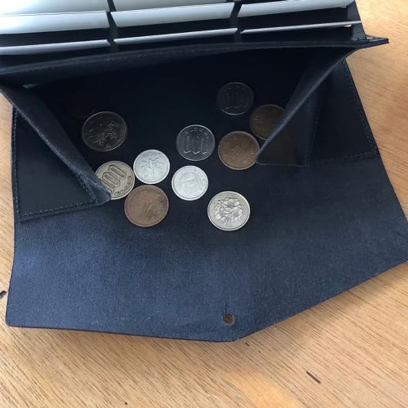 カードも小銭も探しやすい革の長財布 イタリア製レザー Long Pop Up Wallet