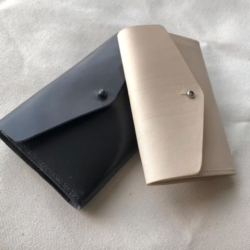 カードも小銭も探しやすい革の長財布 イタリア製レザー Long Pop Up Wallet