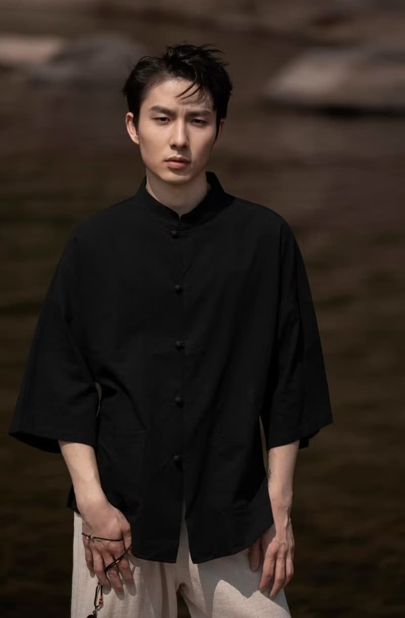 中式極簡 亞麻襯衫唐裝