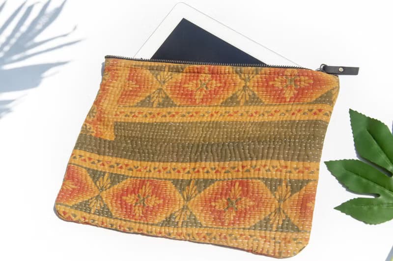 手工刺繡收納包/刺繡化妝包/刺繡手機包/刺繡雜物包/手拿包-花朵