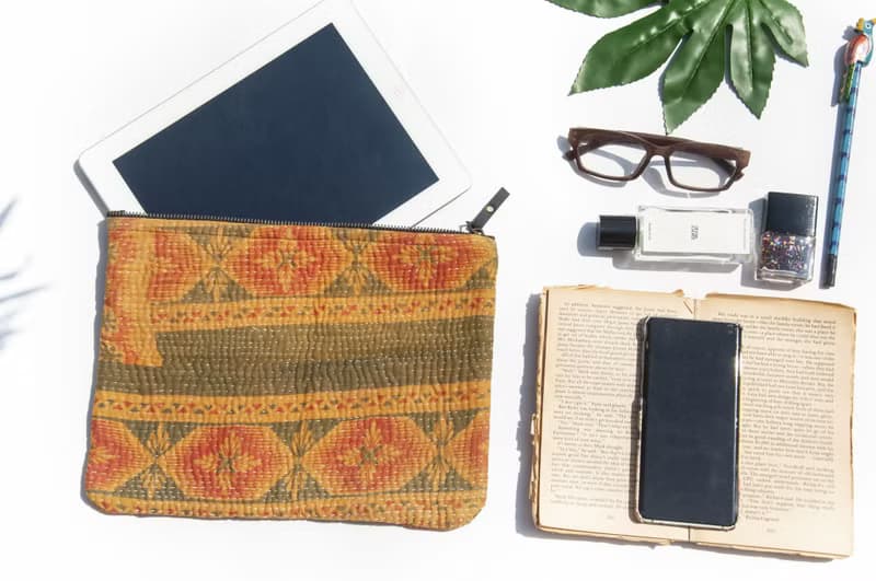 手工刺繡收納包/刺繡化妝包/刺繡手機包/刺繡雜物包/手拿包-花朵