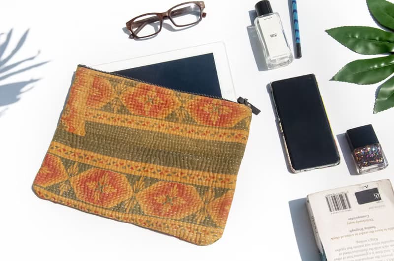 手工刺繡收納包/刺繡化妝包/刺繡手機包/刺繡雜物包/手拿包-花朵