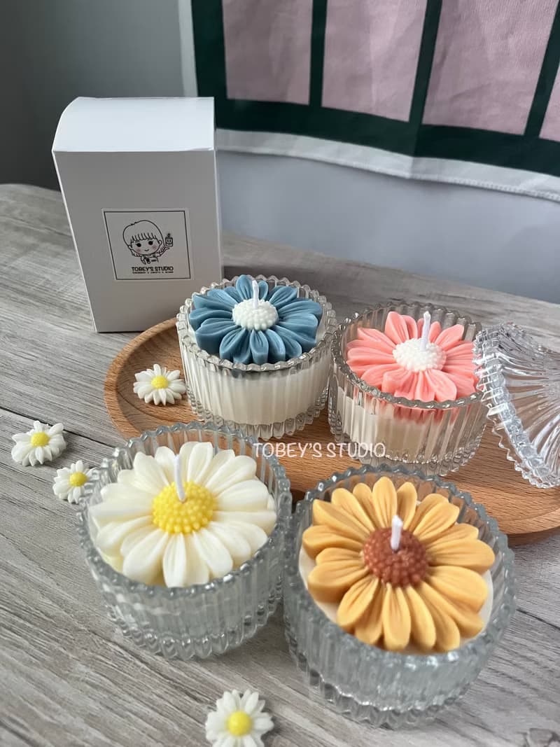 托比好蠟 | 小雛菊造型工藝香氛蠟燭 生日禮物 畢業禮物 婚禮小物