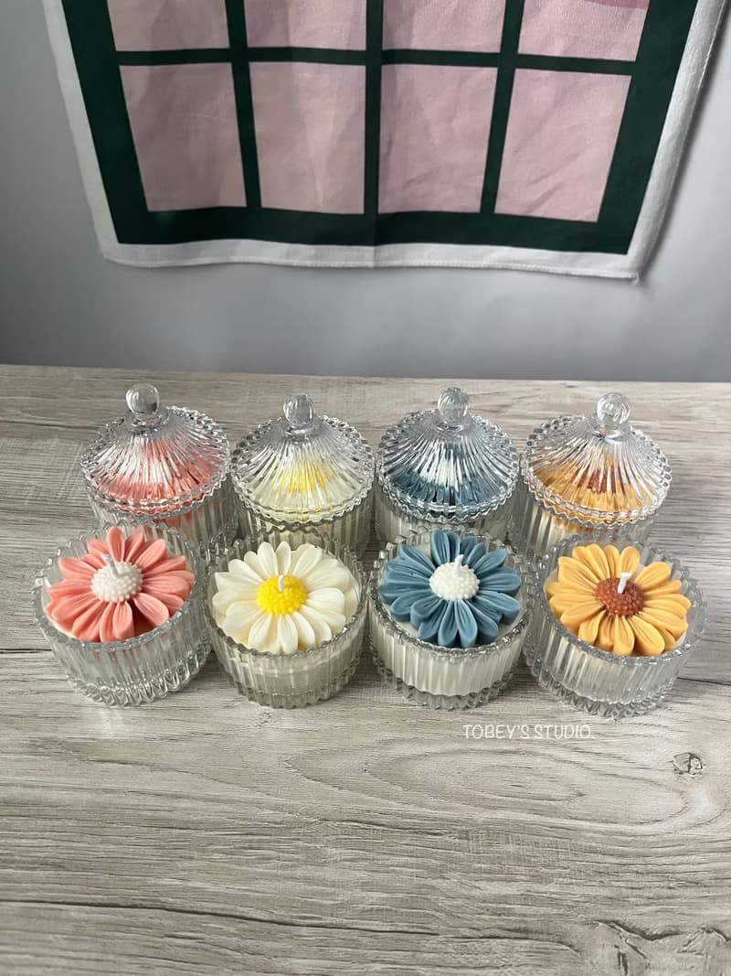 托比好蠟 | 小雛菊造型工藝香氛蠟燭 生日禮物 畢業禮物 婚禮小物
