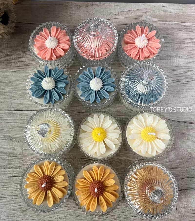 托比好蠟 | 小雛菊造型工藝香氛蠟燭 生日禮物 畢業禮物 婚禮小物