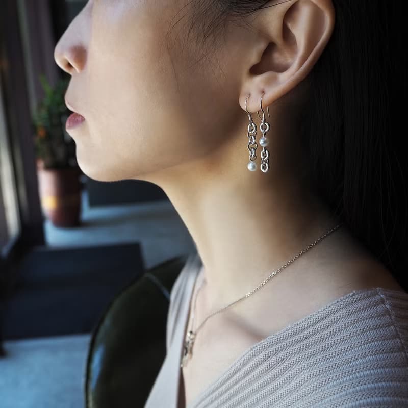 pearl circle earring_珍珠圈圈耳環 限量 設計師 訂製 珠寶
