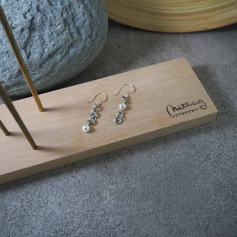 pearl circle earring_珍珠圈圈耳環 限量 設計師 訂製 珠寶