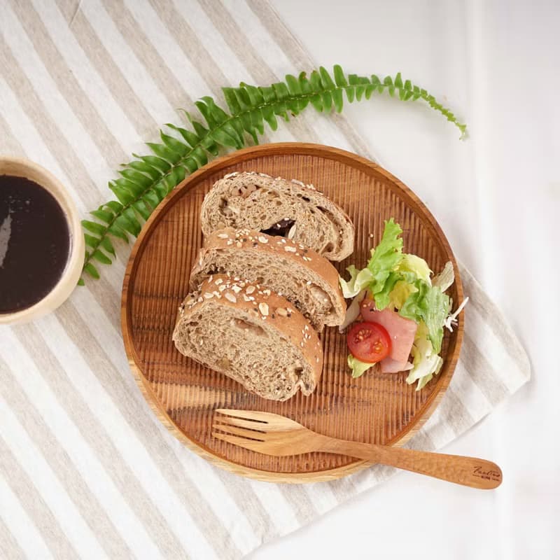 天然柚木叉子-波點款│不上漆/環保餐具/減塑生活 露營野餐/畢業