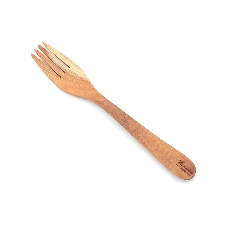 天然柚木叉子-波點款│不上漆/環保餐具/減塑生活 露營野餐/畢業